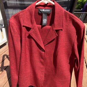 Sag Harbor Women's 3 Piece Suit / Size 10, Red